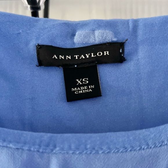 Ann Taylor Light Blue Sheer Blouse - Picture 3 of 7